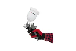 Пневматичний фарбопульт HP Intertool верхній бак 600 мл d=1.5 мм PT-0204 - мініатюра 6