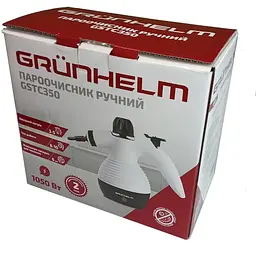 Пароочисник ручний Grunhelm GSTC350 бойлер 350 мл 10 аксесуарів (142744) - мініатюра 2