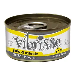 Вологий корм для котів Vibrisse курка у власному соку, банка 140 г