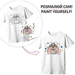 Набір футболка-розмальовка Rosa Talent Funny Вunny бавовна 100% розмір XS - мініатюра 2