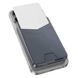 Портативний магнітний акумулятор Hoco Q46 Title PD20W magnetic power bank + card holder + phone holder 5000mAh сірий - мініатюра 2