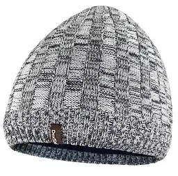 Водонепроникна шапка DexShell Heathered Rib Knit Beanie, onesize (56-58 см), біло-сіра