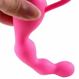 Анальна пробка I’MCUM HeartBeads Силіконова 10 режимів вібраціїї Фіолетова (IM-KGS216) - мініатюра 6