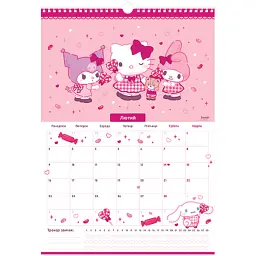 Календар Kite планер настінний Hello Kitty 2026 рік (HK26-440) - мініатюра 3