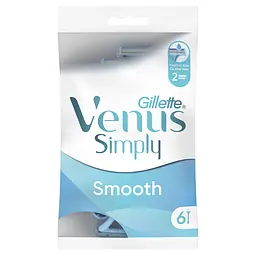 Одноразові станки для гоління (бритви) жіночі Simply Venus 2 6 шт. - мініатюра 2