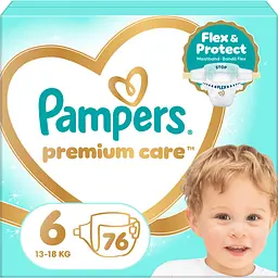 Набір підгузки Pampers Premium Care Розмір 6 (13-18 кг) 76 шт.