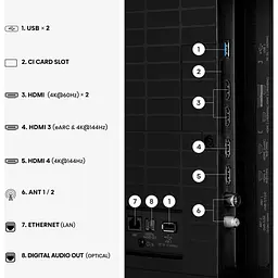 Телевізор Hisense 55E8S 55` QLED 4K (20018804) UA [173907] - мініатюра 11