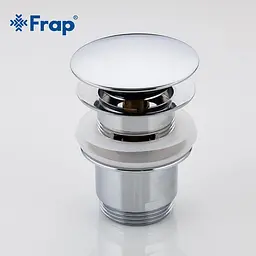 Донний клапан Frap F60, автомат, 1 1/4", хром, Хром - мініатюра 2