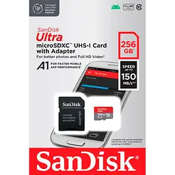 Карта пам'яті SanDisk microSDXC Ultra 256GB UHS-I U1 A1 + SD Adapter (SDSQUAC-256G-GN6MA) [100887] - мініатюра 5