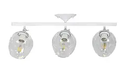 Люстра стельова Levistella 756XPR0231F-3 WH+CL, 3 лампи E27, білий + прозорий, сучасний дизайн