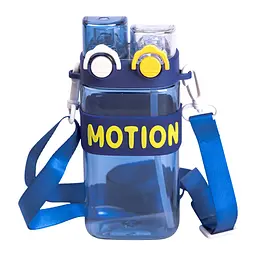 Пляшка для води MOTION 550 мл з подвійним відкриванням, синий Yiwu HP-14-49BL - мініатюра 5