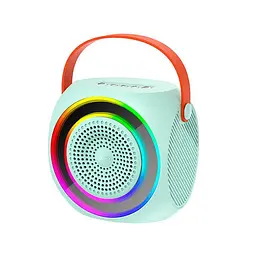 Портативна акустика XO F42 Dazzling RGB з караоке та бездротовим мікрофоном блакитна - мініатюра 2