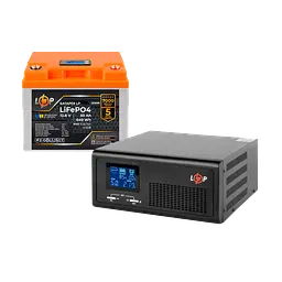 Комплект резервного живлення LP (LogicPower) ДБЖ + літієва (LiFePO4) батарея (UPS B1000+ АКБ LiFePO4 640Wh)