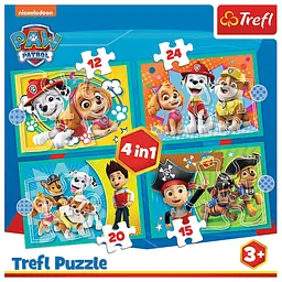 Пазли Trefl 4 в 1 Щаслива команда Щенячий патруль (34346) - мініатюра 6