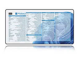 Великий килимок для мишки WorkPlaceShop Поєднання клавіш для Windows Блакитний, 600 x 300 мм