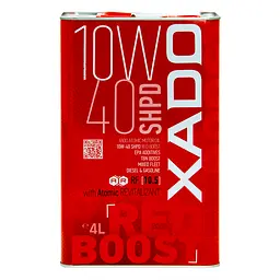 Моторне масло Xado Atomic Oil Red Boost 10W-40 4л(ХА 26249)