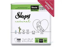 Підгузки дитячі SLEEPY №5 24шт SLEEPY "Natural" Junior-5 (11-18кг)