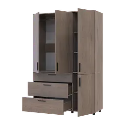 Шафа для одягу Doros Торн Кремона Канноло 3 ДСП/3Ш (штанга) 135х51.6х200 (44900477) - мініатюра 2