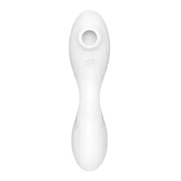 Стимулятор Satisfyer Curvy Trinity 5 Вакуумний з вібрацією, 16.5х4.6 см білий - мініатюра 4