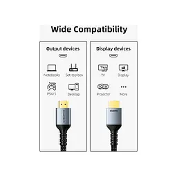 Кабель мультимедійний HDMI M to HDMI M 1.0m V2.1 8K60Hz Cabletime (CA915835) - мініатюра 6