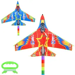 Повітряний змій літак з хвостом іграшка для запуску на вулиці (MR 1158) в асортименті