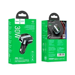 Адаптер автомобільний HOCO car BT FM transmitter E70 3 порти - 2 USB + 1Type-C 30 W - мініатюра 7
