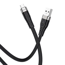 Кабель силіконовий Hoco MicroUSB Angel silicone X53, 1 м чорний - мініатюра 1