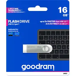 USB флеш накопичувач Goodram 16GB UNO3 Steel USB 3.2 (UNO3-0160S0R11) - мініатюра 4