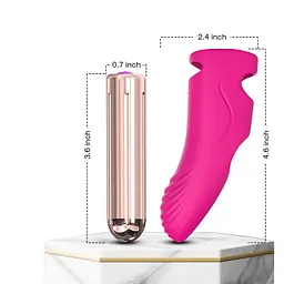 Вібратор на палець B - Series Joy Aurora, 11.8 см (рожевий) - мініатюра 6
