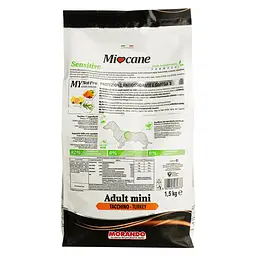 Монопротеїновий сухий корм для собак дрібних порід Morando MioCane Mini Sensitive Monoprotein, індичка, 1,5 кг - мініатюра 3