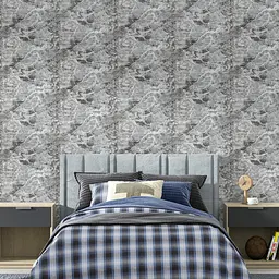 Панель стінова Sticker Wall в рулоні 3D 700мм*3,08м*3мм Чорний мармур - мініатюра 7