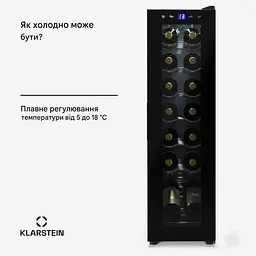 Винний холодильник Klarstein Shiraz 14 Slim Uno (10045300) - мініатюра 4