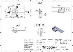 Умивальник Miraggio Fontana L mirasoft Білий матовий 0001033 - мініатюра 2