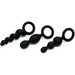 Набір анальних іграшок Satisfyer Plug Black (set of 3) - Booty Call - мініатюра 2