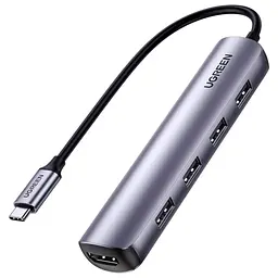 USB-хаб Ugreen 5 в 1 USB-C / 4xUSB 3.0 / 1x4K HDMI (20197) [63381] - мініатюра 1