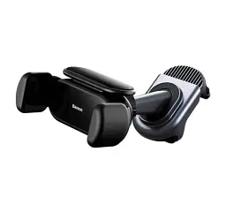 Автомобільний тримач холдер Baseus T-Space Solar Electric Car Mount C40351300111-00 Black - мініатюра 2
