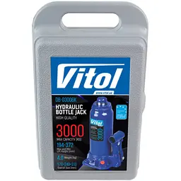 Домкрат гідравлічний телескопічний Vitol 3т 194-372 мм 3.33 кг кейс (DB-03006K) - мініатюра 6