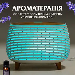 Зволожувач повітря аромадифузор з підсвічуванням 400 мл, білий Holdmay HPKP7049W - мініатюра 6