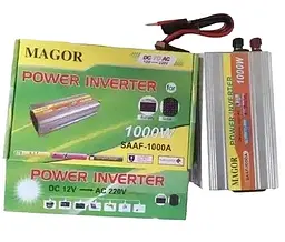 Автоінвертор 12 V-220 V 1000 W перетворювач напруги 12 V-220 V 1000 Вт Power Inverter Magor - мініатюра 7