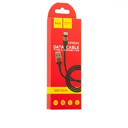 Кабель Hoco X26 Pisces Cable USB to Type-C 2A 1m Black - Red - мініатюра 2
