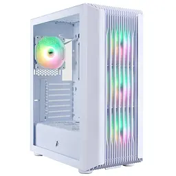 Корпус 1stPlayer H6-WH-4F7-W, білий, без БП, Midi Tower, ATX/Micro ATX/Mini ITX, 1xUSB 3.0/2xUSB 2.0, макс. CPU - 165 мм /