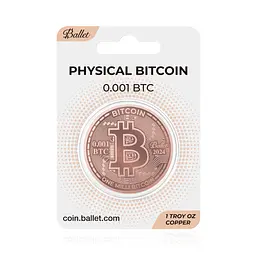 Криптогаманець Ballet Physical Bitcoin One Milli Bitcoin - фізичний біткоїн, баланс не поповнений (197644340835) - мініатюра 4