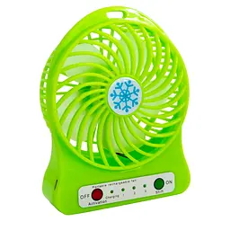 Мінівентилятор на батарейках Portable Fan XSFS-01 зелений мінівентилятор - мініатюра 2