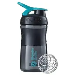 Шейкер спортивний BlenderBottle SportMixer Flip 20oz/590 мл Black/Teal (SM 20oz Black/Teal)