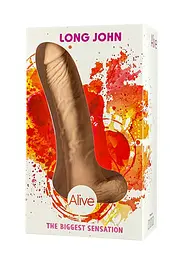 Фалоімітатор з присоскою Alive Long John 21.8 см тілесний - мініатюра 2