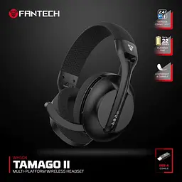 Ігрові бездротові навушники FANTECH TAMAGO II WHG04 / Три режими підключення / Black - мініатюра 2