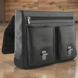 Чоловічий портфель з натуральної шкіри Tony Perotti Italico 9276G-35 (90416) Чорний - мініатюра 6