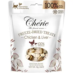 Ласощі для котів Pettric Cherie Freeze Dried Treats Chicken and Liver 30 г