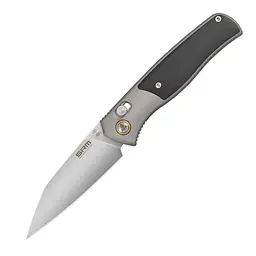 Нож складной туристический SRM Medal 259L-AK (8.1 см) 14C28N/алюминий 6063, дерево, черно-серый