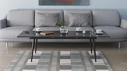 Стіл журнальний трансформер Dandi Small Ferrum-decor 45x120(160)x70 Чорний метал ДСП Венге Магія 16 мм (FRD-106795) - мініатюра 8